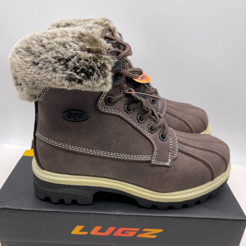 Lugz Womens Mallard Fur Water Slip Resistant Boots